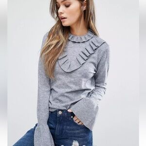 Vero Moda high neck ruffle detail sweater